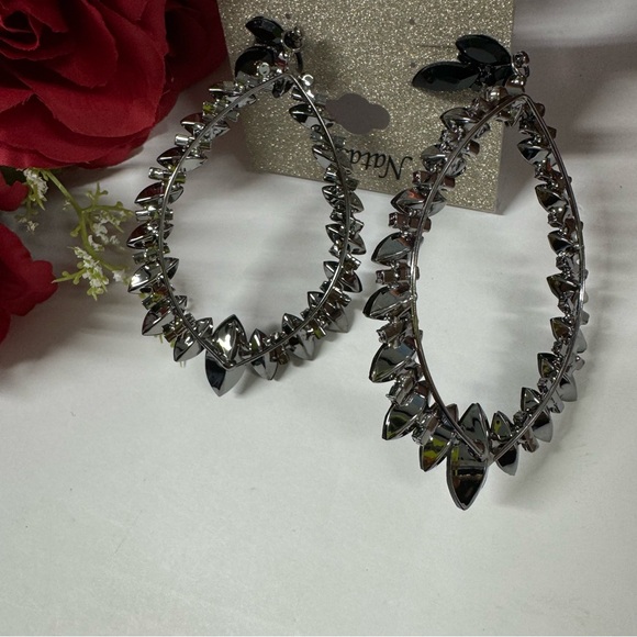 💎SALE LARGE CRYSTAL TEARDROP EARRINGS - Picture 9 of 9